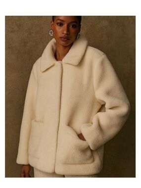 Rebecca Minkoff Harley Teddy Sherpa Shearling Jacket Size Large